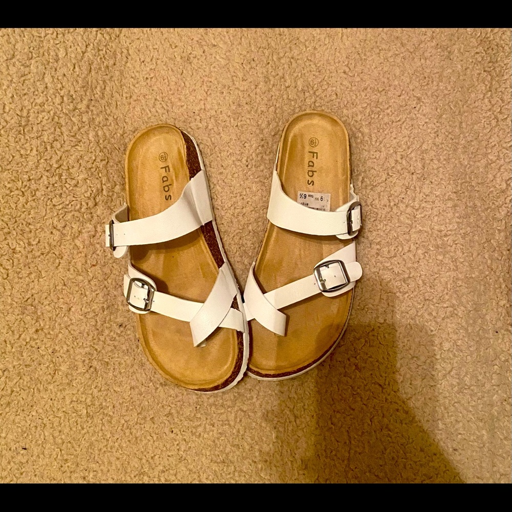 White Strap Sandals 🤍